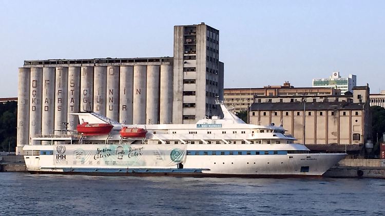 Die "Mavi Marmara" in Istanbul. Auf dem Schiff wurden 2010 zehn türkische Aktivisten von der israelischen Marine erschossen.