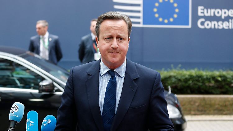 Premier David Cameron bei der Ankunft in Brüssel.