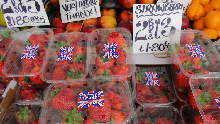 Diese Erdbeeren sind aus Herefordshire - im Gegensatz dazu dürften viele Lebensmittel aus der EU in Großbritannien teurer werden.