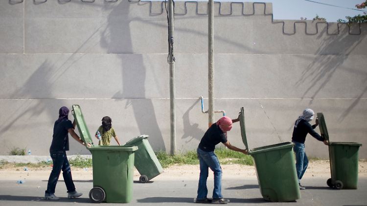 Maskierte Araber in Umm el-Fahm.