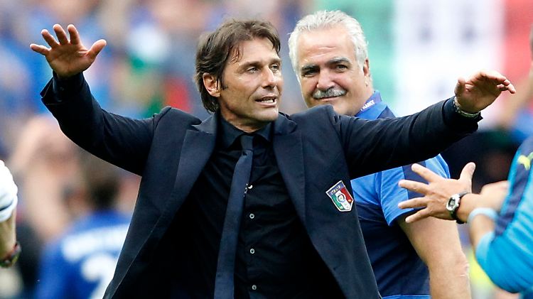 Antonio Conte ist ein positiv Verrückter auf Italiens Trainerbank.
