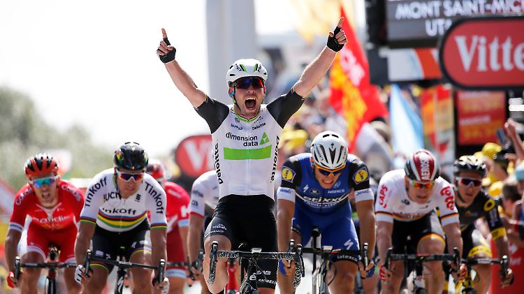 Sieger der ersten Etappe: Ex-Weltmeister Mark Cavendish.