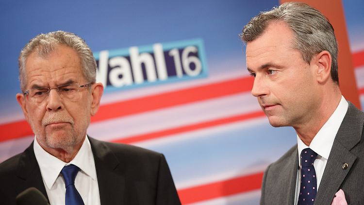 Alexander Van der Bellen (links) und der Kandidat der rechtspopulistischen FPÖ, Norbert Hofer, wollen auch bei der Wahl-Wiederholung noch einmal antreten.
