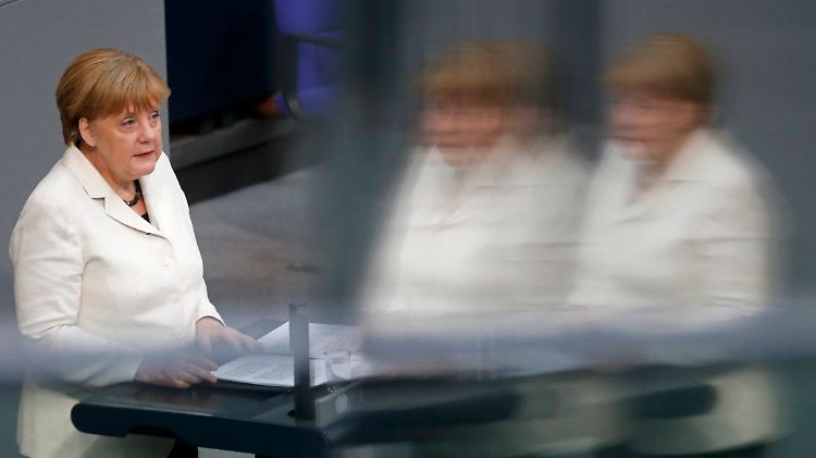 Angela Merkel während ihrer Regierungserklärung