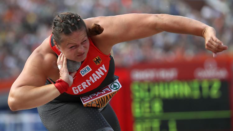 Goldmädchen: Kugelstoßerin Christina Schwanitz.