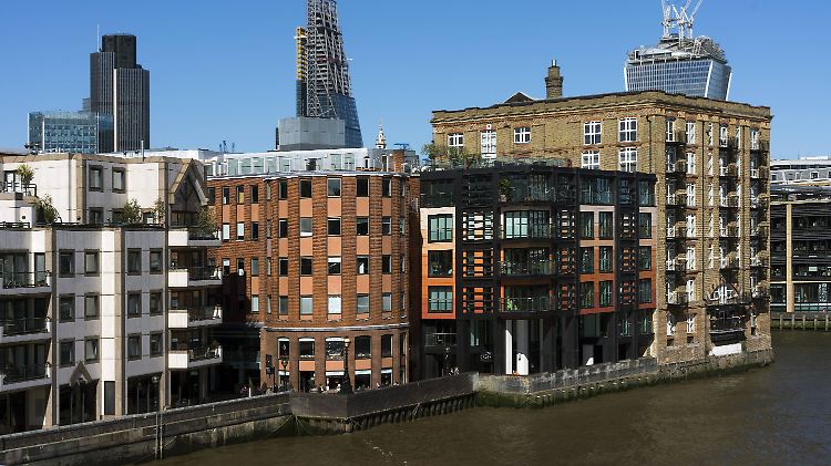 Häuser mit Luxusappartements in London.