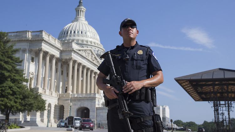 Im Kapitol kommen die beiden Parlamentskammern der USA zusammen.