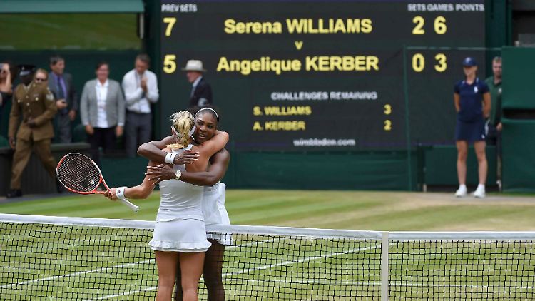 Serena Williams und Angelique Kerber lieferten sich im Wimbledon-Finale 2016 ein hochklassiges Duell - mit dem besseren Ende für die Amerikanerin.