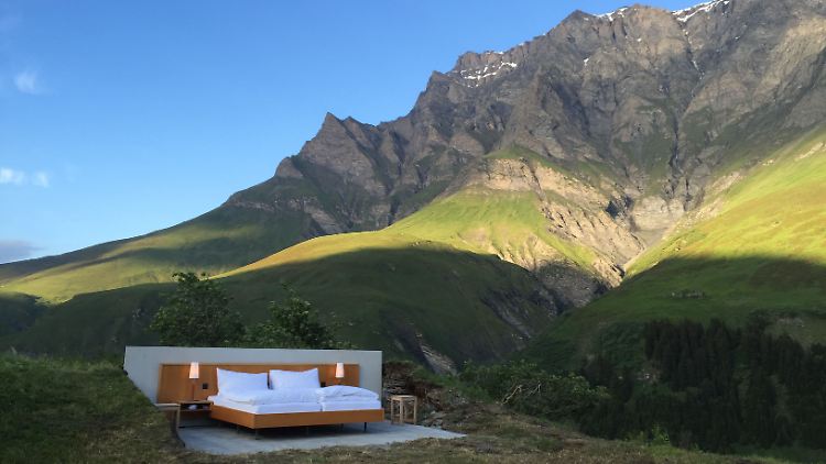 Das "Himmelbett" steht im Schweizer Safiental.