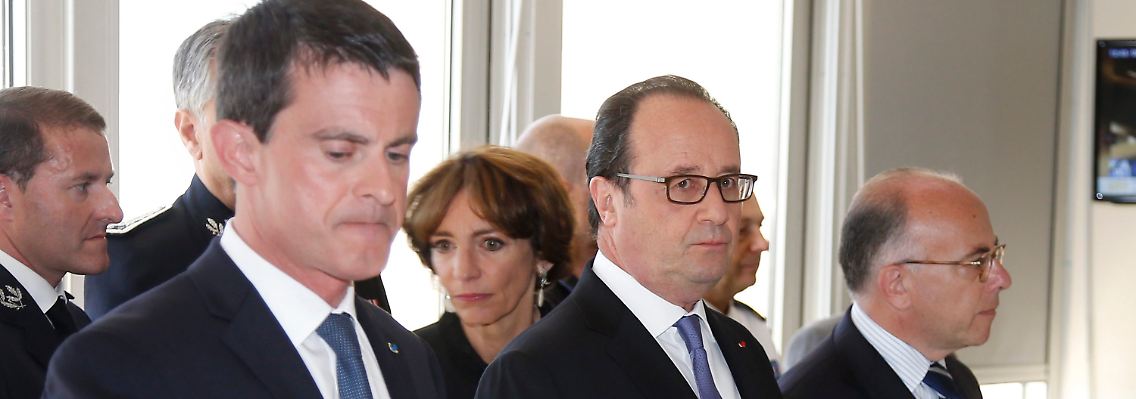 Valls mit Präsident Hollande.