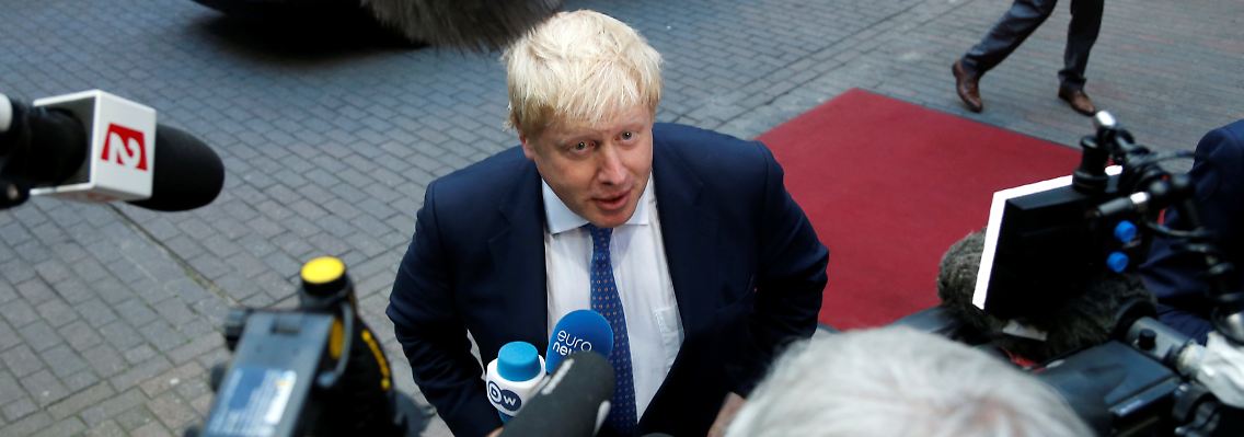 Ankunft in Brüssel - Boris Johnson ist da.