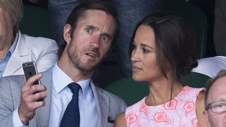 Pippa Middleton und ihr angeblicher Verlobter, James Matthews, in Wimbledon.