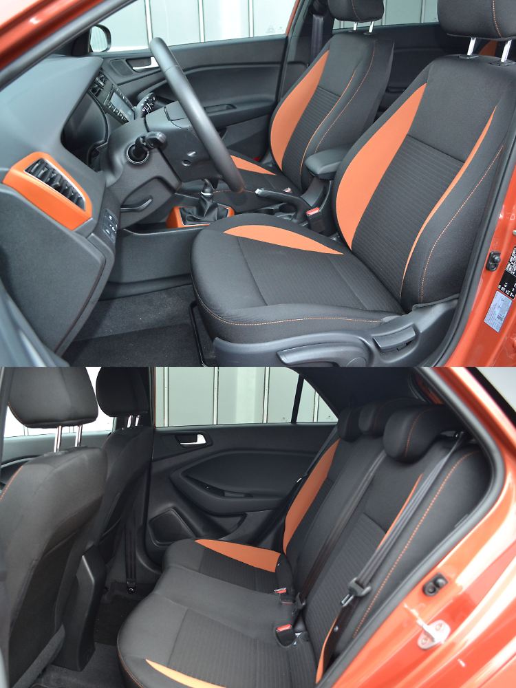 Die Sitze im Hyundai i20 Active sind straff und haben ausgezeichnet ausgeformte Seitenwangen.