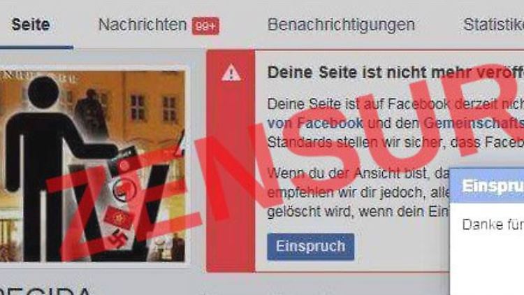 Screenshot der Pegida-Facebookseite
