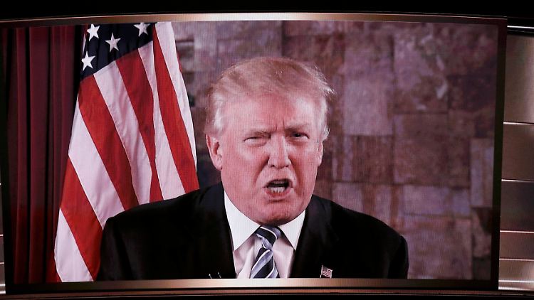 Am Dienstag verzichtete Trump auf einen Auftritt beim Parteitag in Cleveland - er ließ sich lediglich bei Video aus New York zuschalten.