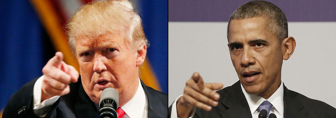 Hör auf zu jammern! Trump und Obama.