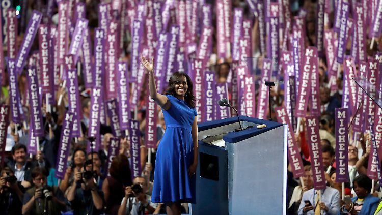Der Auftritt von Michelle Obama war der bisher meistumjubelte beim Parteitag.