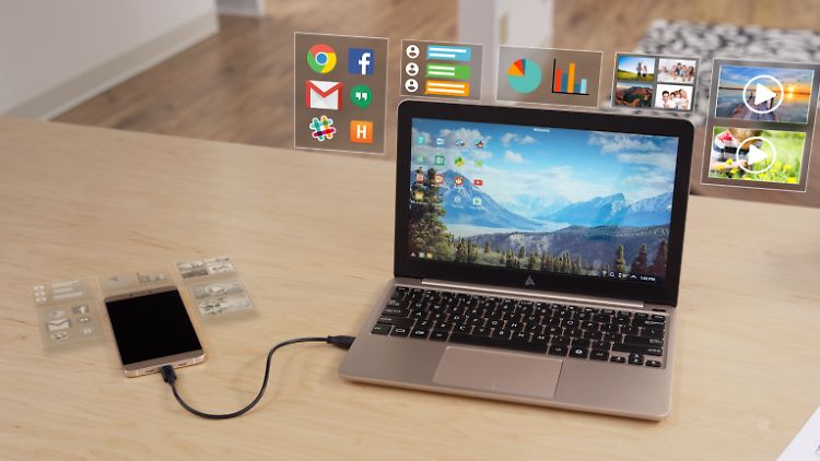 Mit dem Superbook wird das Smartphone zum Android-Laptop.