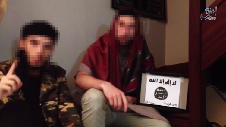 In dem Video, das vom IS-Sprachrohr Amak veröffentlicht wurde, sollen beide Angreifer zu sehen sein.