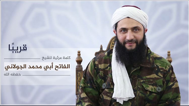 Nusra-Front-Chef Mohammed al-Golani während der Ankündigung.