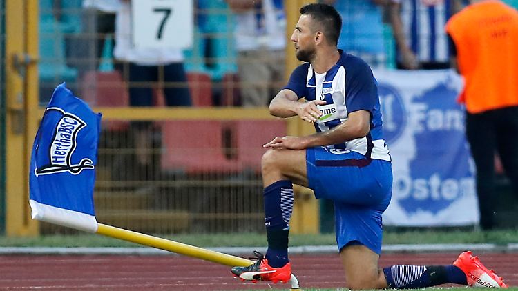 Am Boden war Hertha nur beim Torjubel von Vedad Ibisevic.