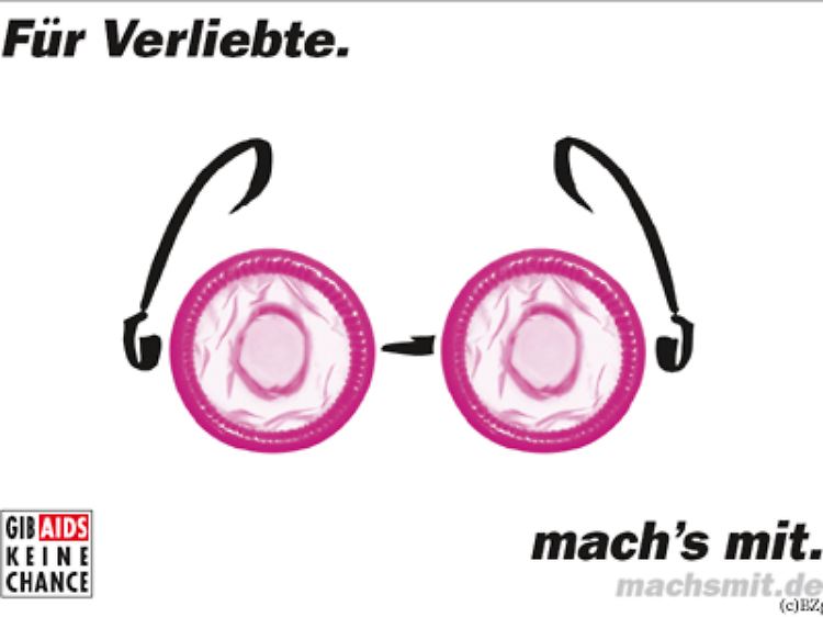 1994 gibt es die ersten "mach's-mit"-Großplakate der BZgA.