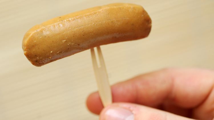 Fleischlos: Bratwurst aus Lupinenkernen.