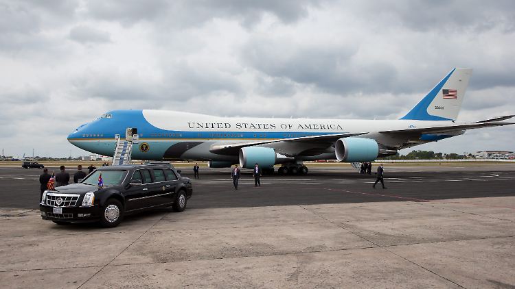 Die Air Force One kennt den Airport von Havanna bereits.