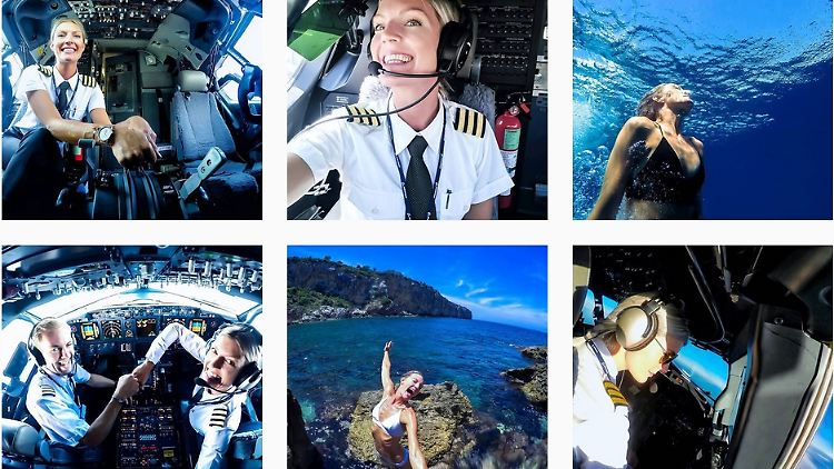 Die schwedische Pilotin und ihre Schnappschüsse für ihren Instagram-Account.