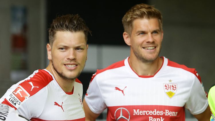 Das wohl stärkste Sturmduo der 2. Liga: Simon Terodde (r.) und Daniel Ginczek vom VfB Stuttgart.