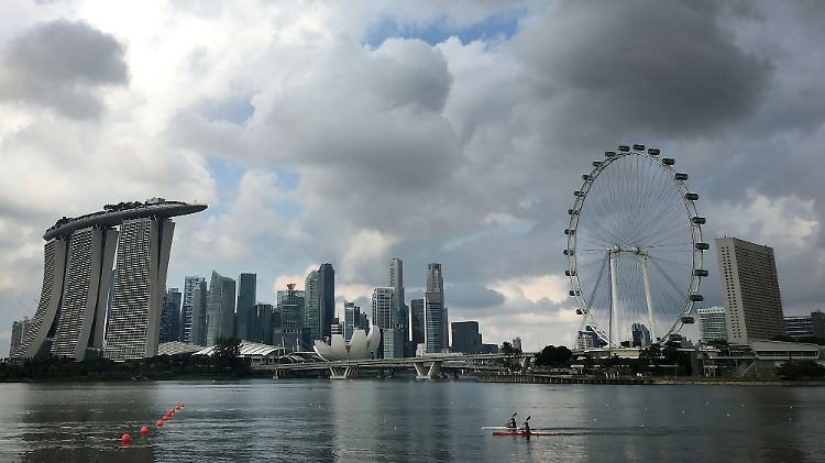 Die Skyline von Marina Bay in Singapur - das Ziel eines geplanten Anschlags von Islamisten. 