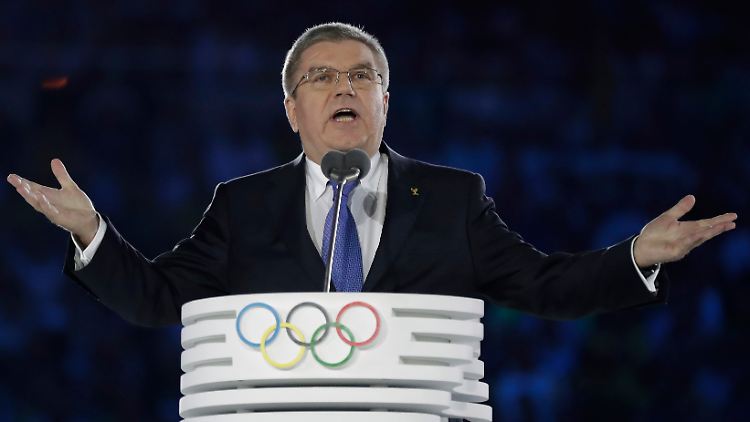 Bach beschwörte in Rio olympische Werte, die unter ihm schweren Schaden genommen haben.