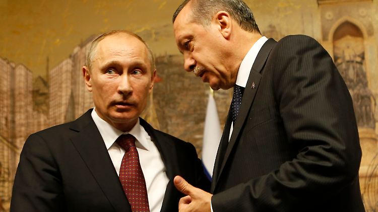 Treffen sich zur Versöhnung in St. Petersburg: Putin und Erdogan.