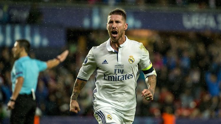 Reals Vorzeige-Profi Sergio Ramos trifft auch.
