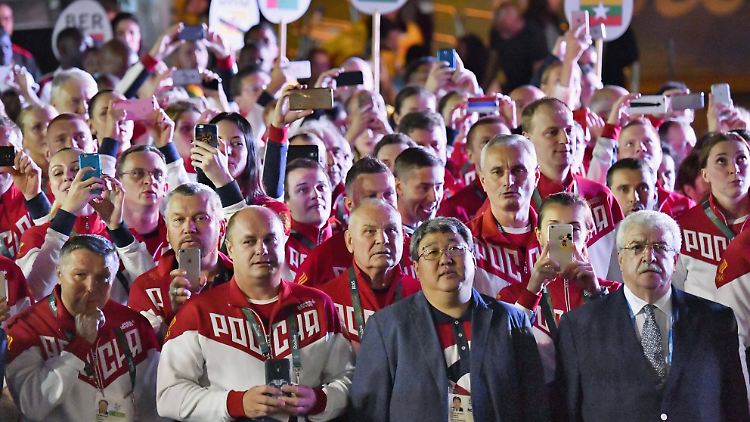 Die russische Olympia-Delegation.