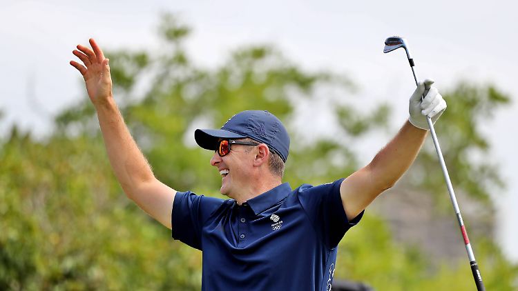 Erst kann Justin Rose selber nicht glauben, was er da gerade geschafft hat.