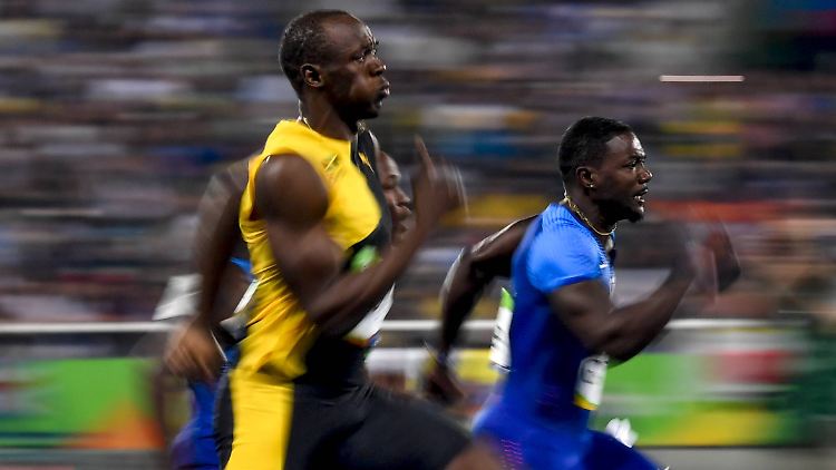 Usain Bolt rennt - die Konkurrenz erlahmt.