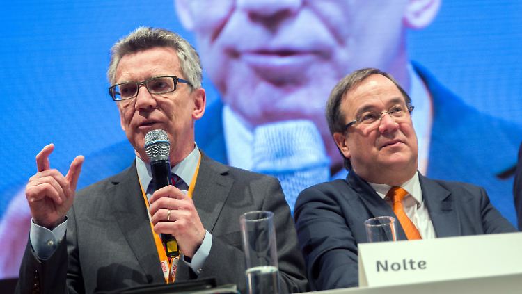 De Maizière und Laschet: Können sie sich gegen die Forderungen aus der Partei durchsetzen?