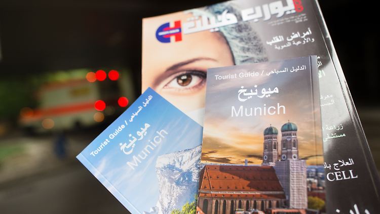 In den Emiraten wird ordentlich für München geworben.