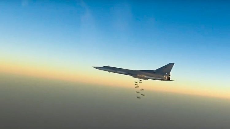 Russischer Langstreckenbomber vom Typ Tu-22M3 im Einsatz.