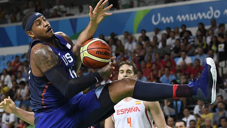 Carmelo Anthony will das US-Team zum Olympiasieg führen.