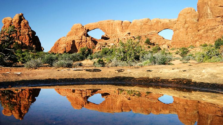 "The Windows" im Arches Nationalpark, US-Bundesstaat Utah.