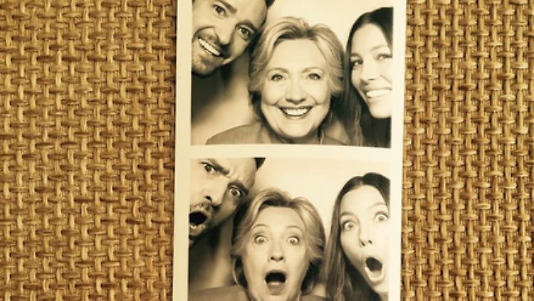 Duckface-Groupies mit Hillary im Hause Timberlake-Biel.