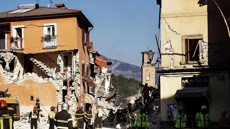 In Amatrice sind so gut wie alle Gebäude schwer beschädigt.