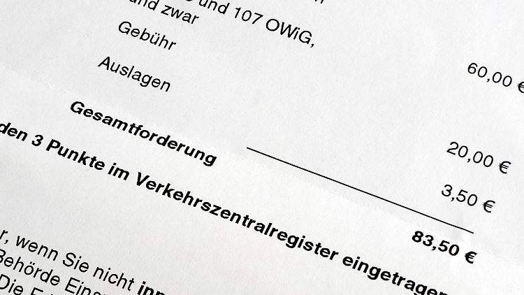 Unbezahlte Bußgeldbescheide schmälern das Erbe nicht.