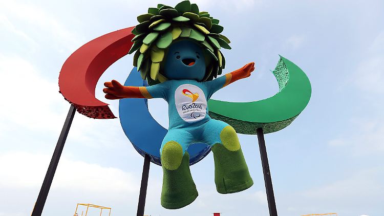 Tom, das Maskottchen der Paralympics, freut sich schon auf die Weltspiele der Behindertensportler.