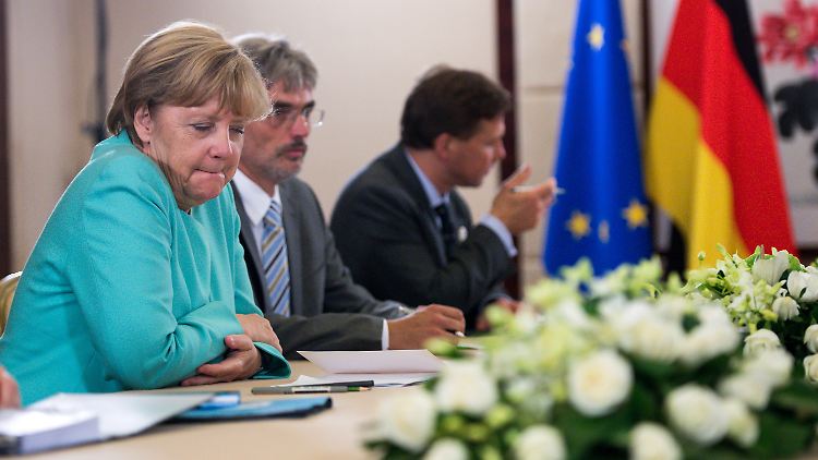 Zuversicht sieht anders aus: Kanzlerin Merkel beim G20-Gipfel im chinesischen Hangzhou.