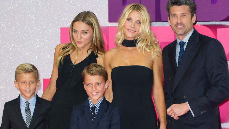 Patrick Dempsey mit Ehefrau Jill und den Kindern Darby, Sullivan und Tallula. 