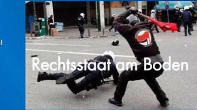 Mi diesem Bild machte die AfD Werbung für ihre Politik. Inzwischen hat die Partei den Flyer von ihrer Homepage gelöscht.