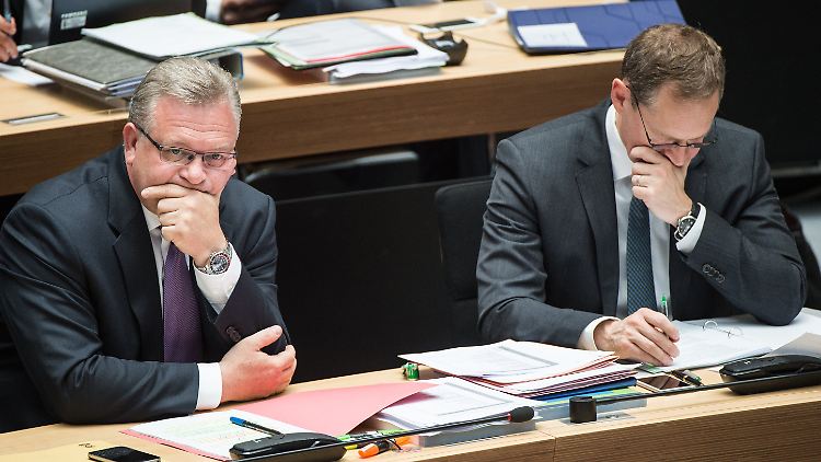 Schlechte Stimmung: Michael Müller (rechts) will keine Weiterführung der Koalition mit Frank Henkels CDU.